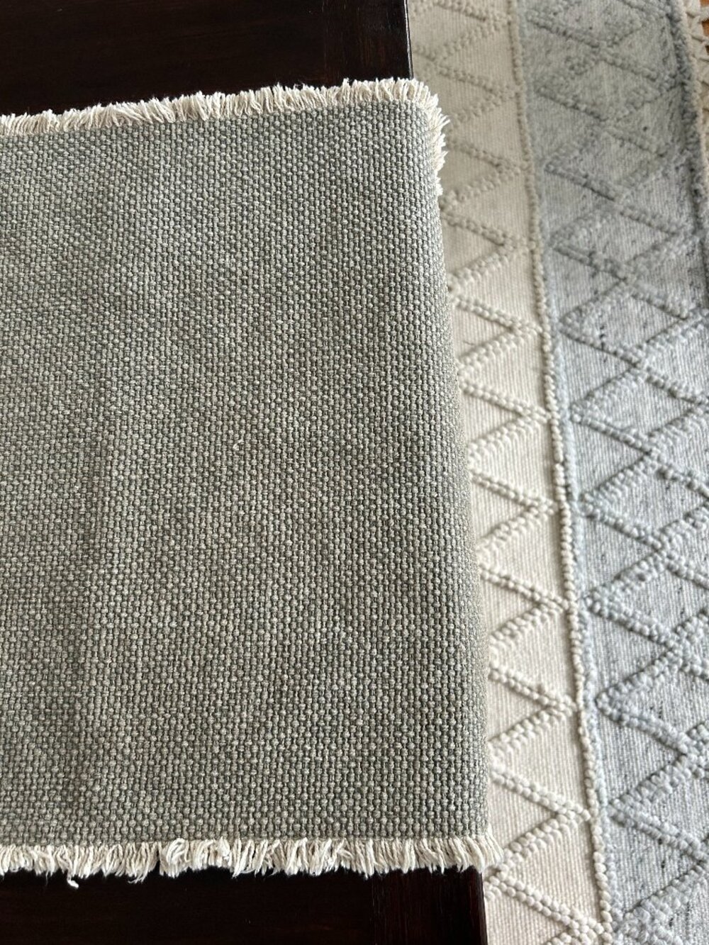 Pottery Barn Table Runner Green/Grey Size 18 X 108 - Picture 4 of 5